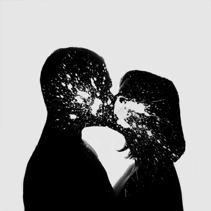 Alexandre Bordereau - black and white kiss