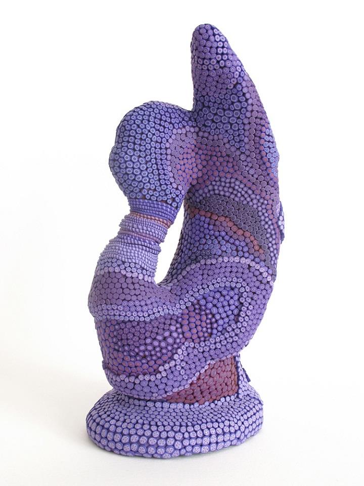 Angelika Arendt - purple polymer clay sculpture