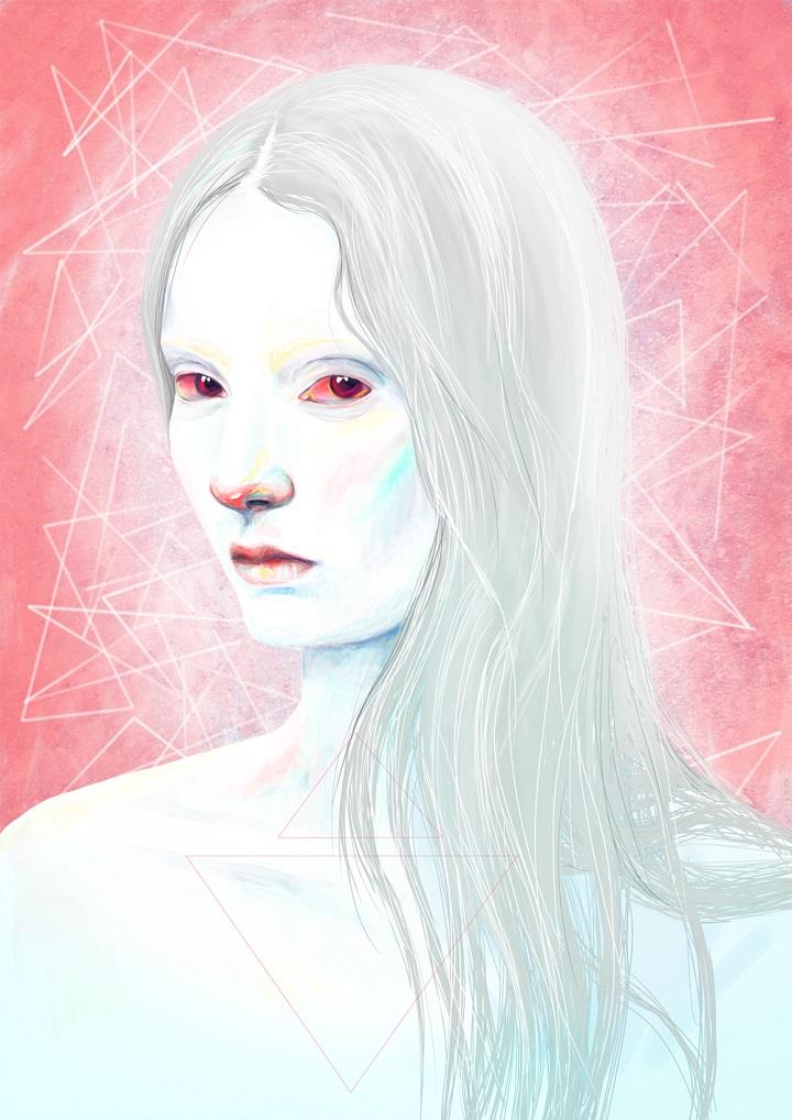Daria Golab - pale with red eyes