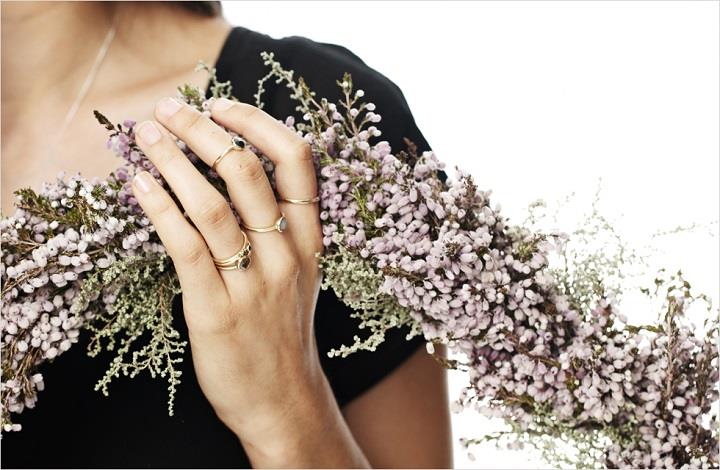Dear Rae Jewellery - rings and flowers
