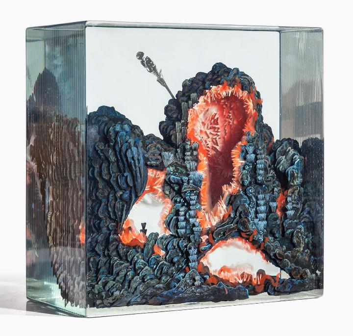 Dustin Yellin a-fig-for-a-seal-of-fire