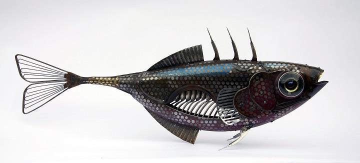 Edouard Martinet - fish scrap sculpture