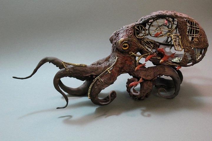 Ellen Jewett - octopus with fish
