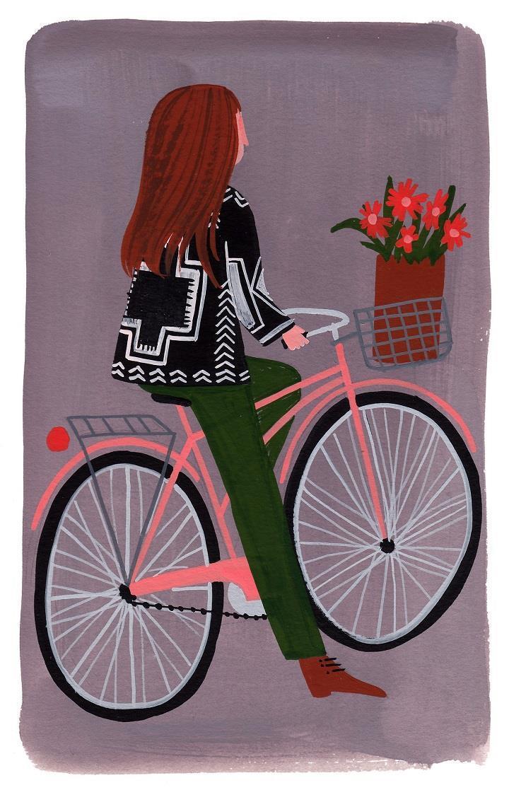 Ellen Surrey - girl on bicycle