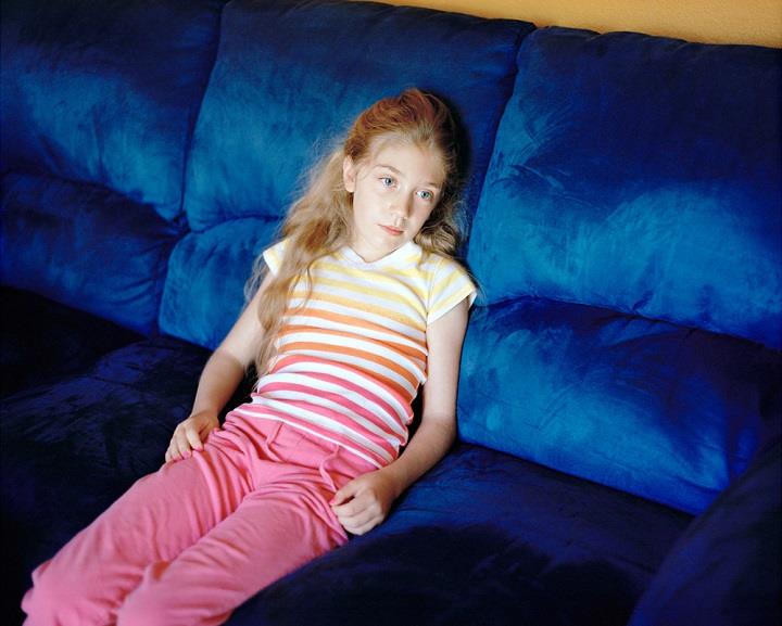 Eva O'Leary - blue sofa