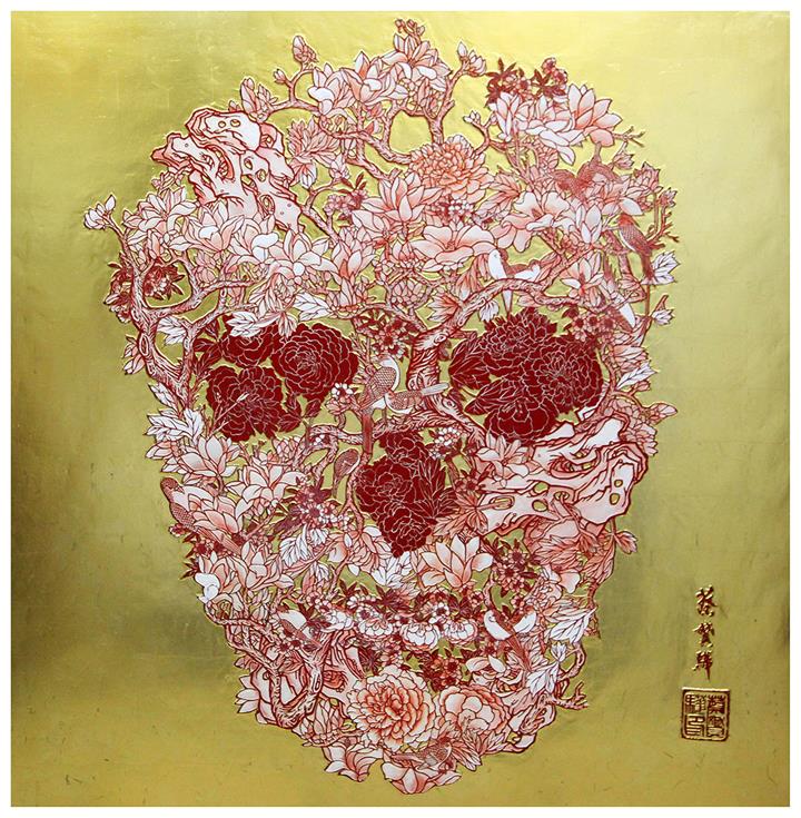Jacky Tsai - flower skull