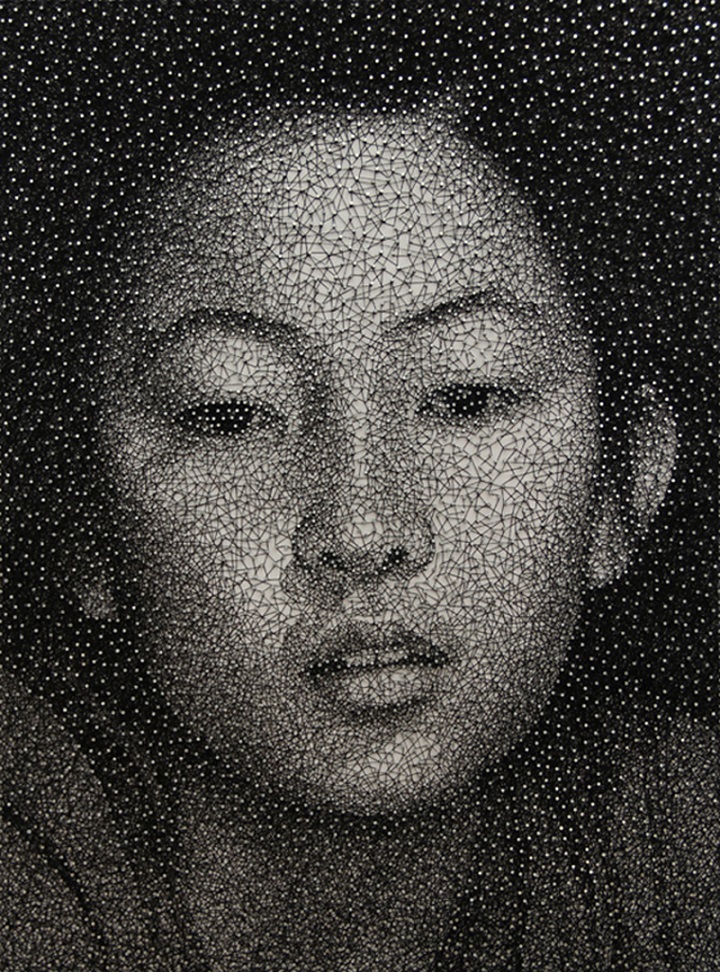 Kumi Yamashita - thread portrait