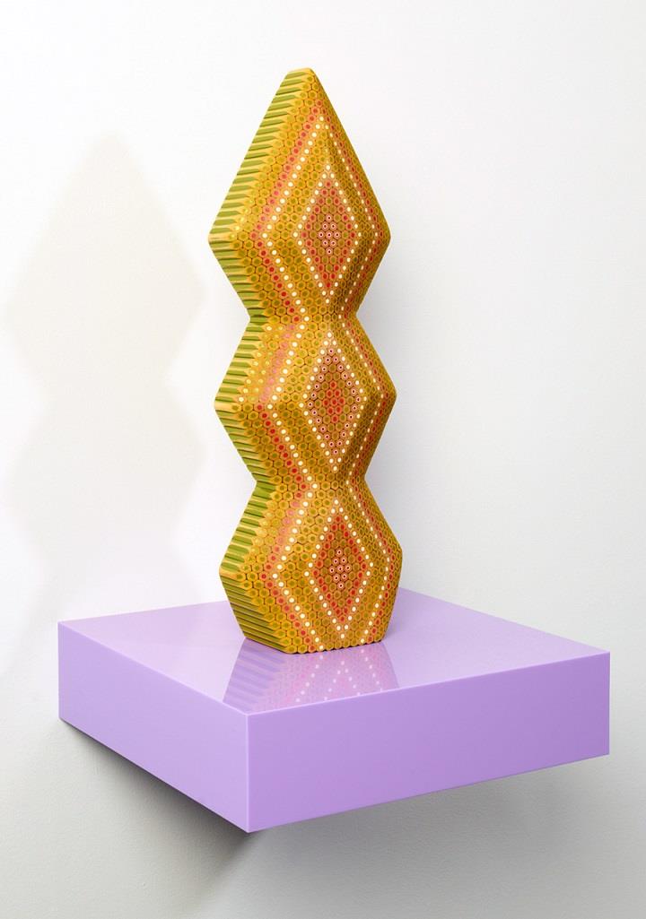 Lionel Bawden - geometric pencil sculpture