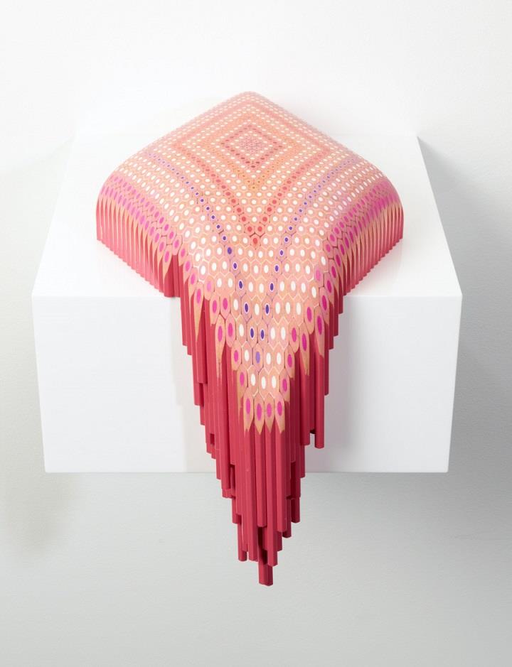 Lionel Bawden - pink pencils sculpture