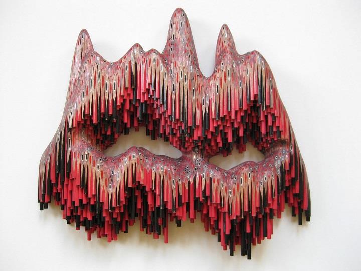 Lionel Bawden - sculpture made with pencils