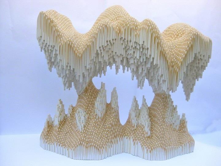 Lionel Bawden - sculpture of pencils
