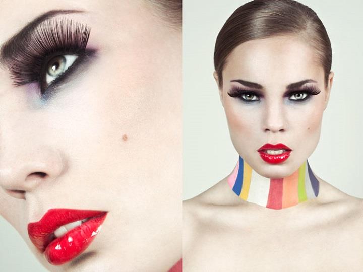 Lucie Eleanor - makeup red lips