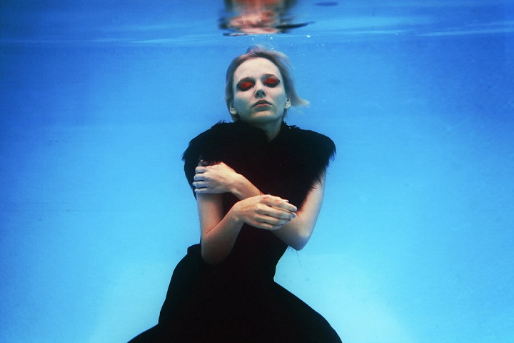 Sarah Ann Loreth - underwater black dress