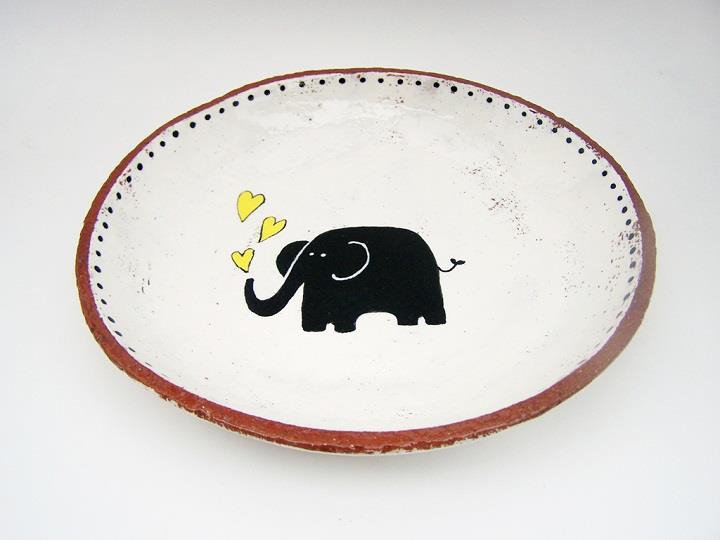 Susan Simonini - an elephant plate