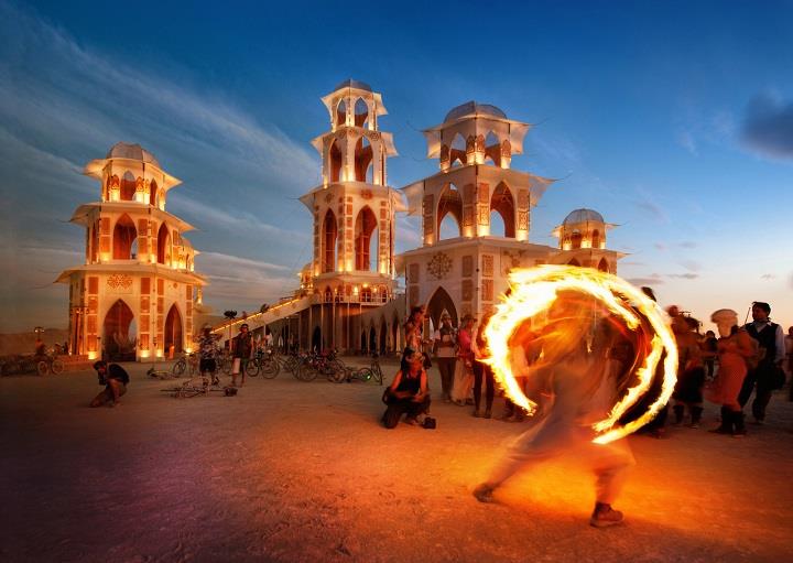 Trey Ratcliff - fire dancer at burning man